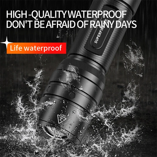 SUPERFIRE F3 530 루멘 충전식 Zoomable 전술 손전등