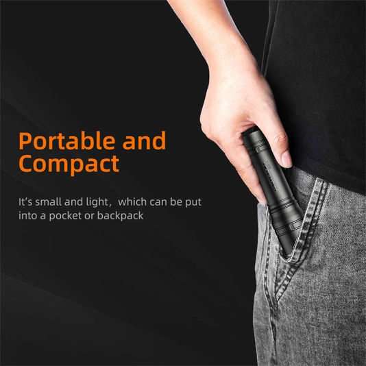 슈퍼 파이어 S33-A 125 루멘 미니 전술 손전등 USB 충전식