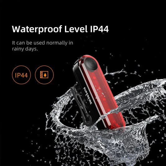 SUPERFIRE BTL01 충전식 자전거 테일 라이트