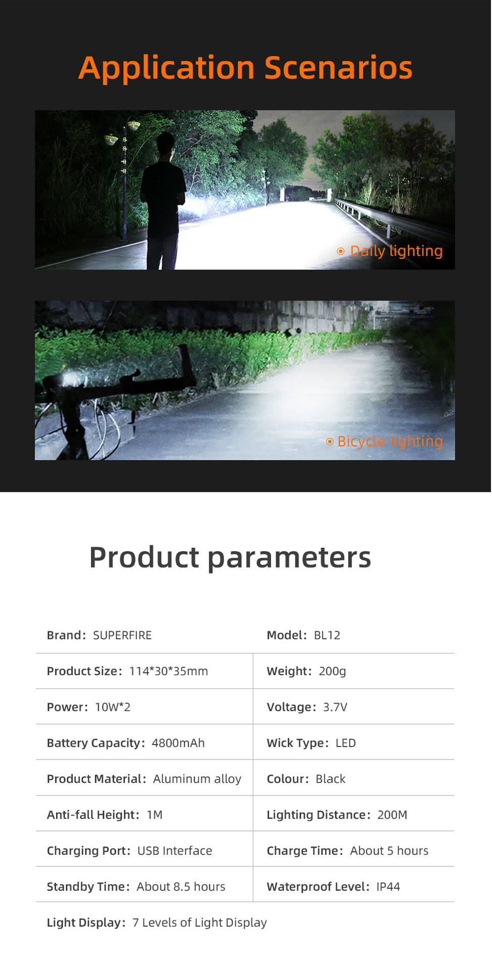 bike front led bike front led