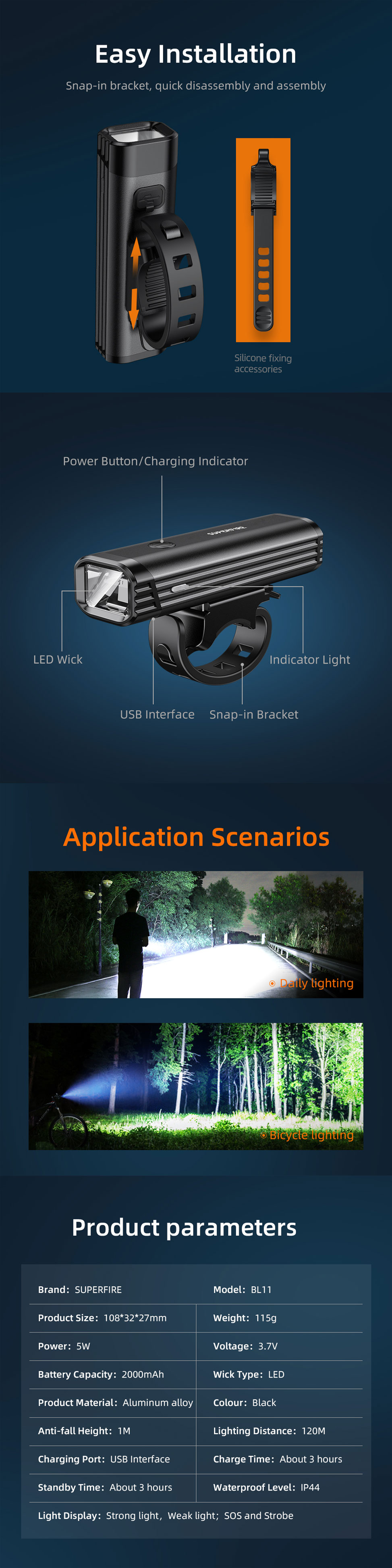 bike light flashlight bike light flashlight