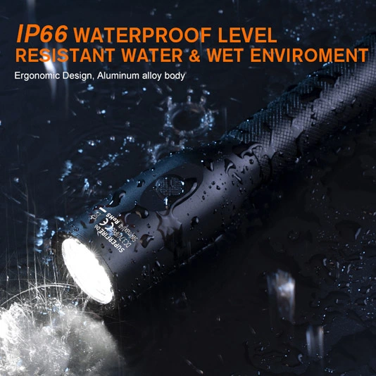 SUPERFIRE 새로운 D6 폭발 증거 LED 손전등