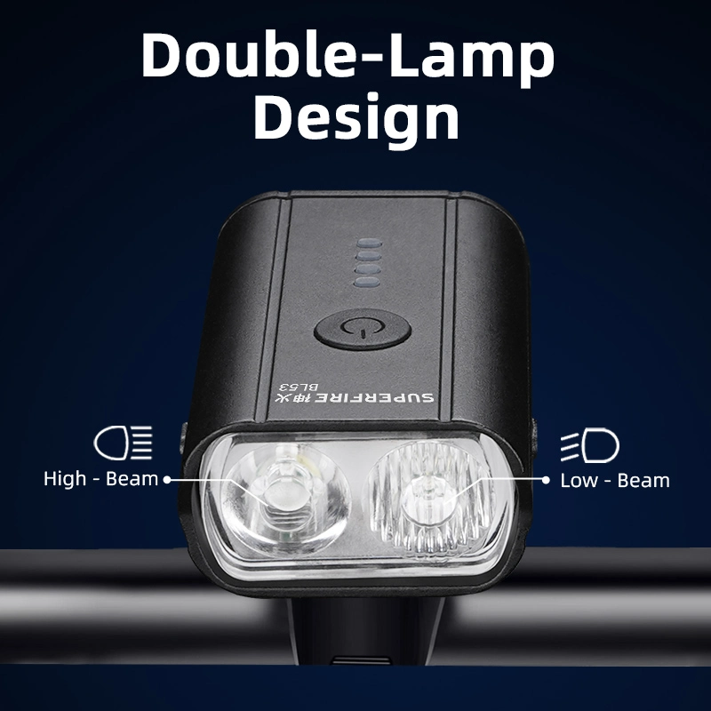 BL53 자전거 프론트 라이트: USB-C 충전을 가진 소형 350 루멘 LED 자전거 헤드라이트