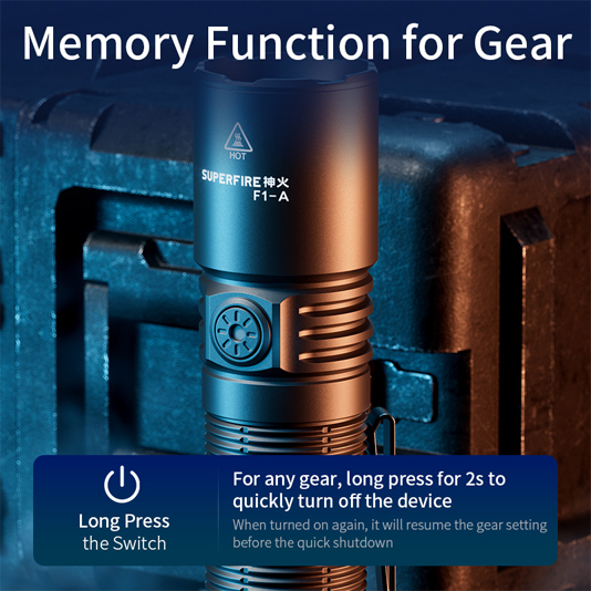 SUPERFIRE F1-A High Power Flashlight - 翻译中...