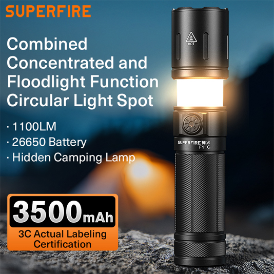 SUPERFIRE F1-G High-Intensity Flashlight - 翻译中...