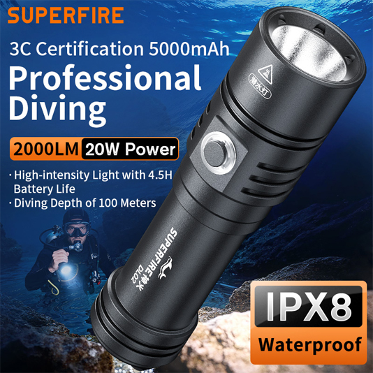SUPERFIRE DL02 Diving Flashlight - 翻译中...