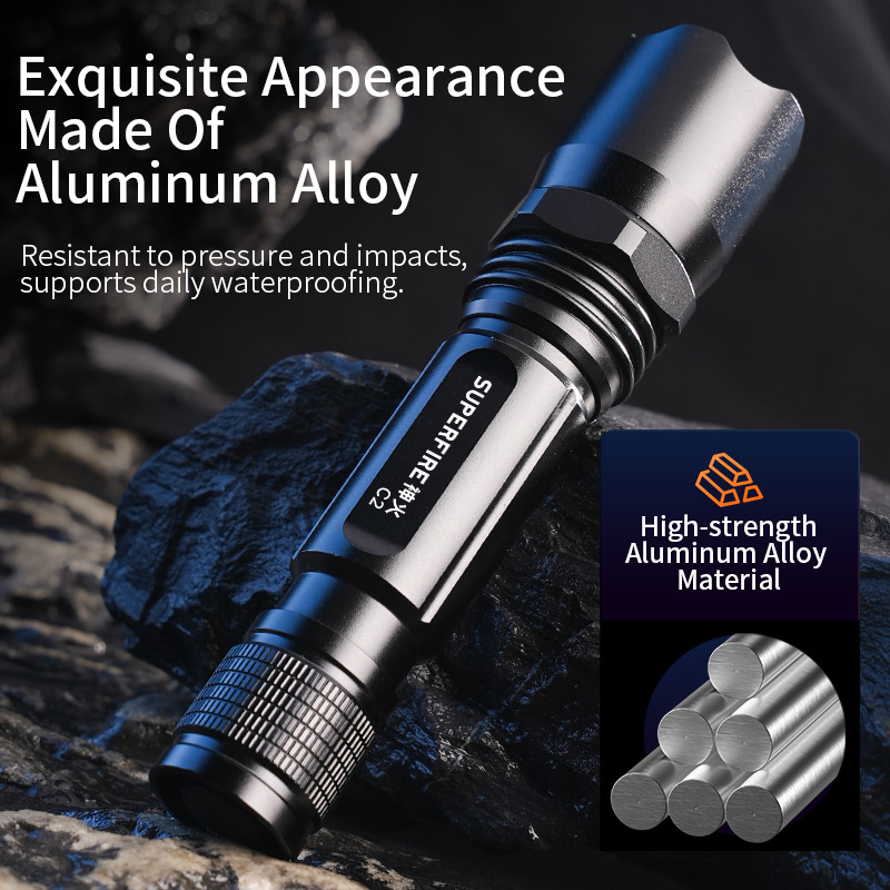 SUPERFIRE C2 High-Powered Flashlight - 翻译中...