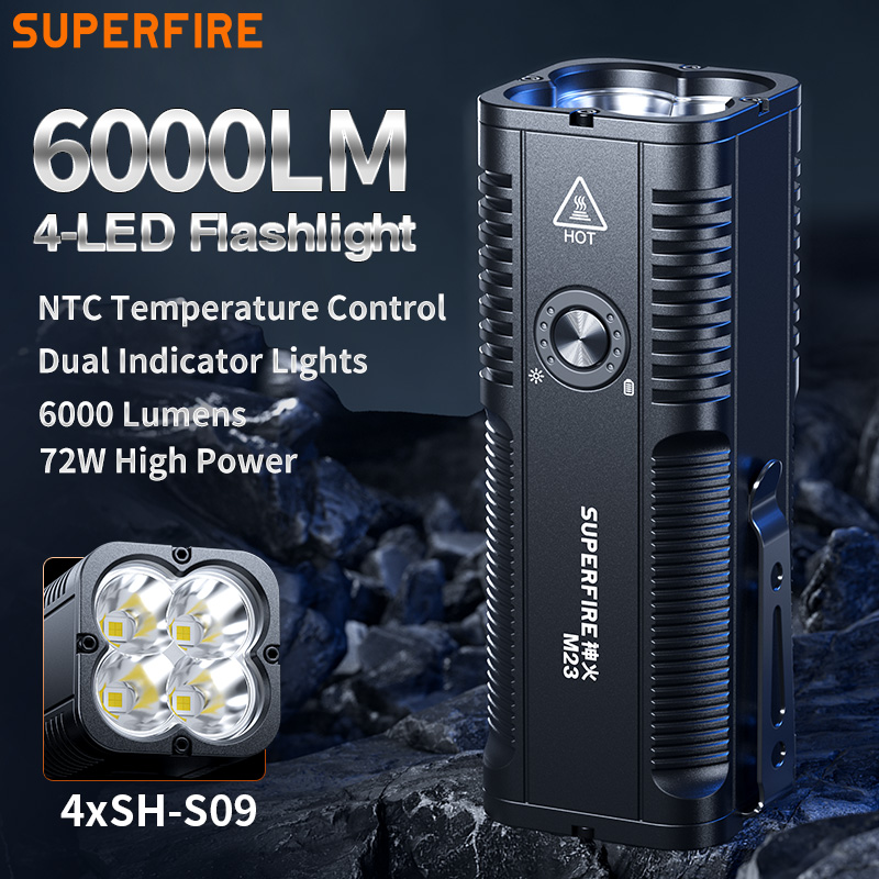SUPERFIRE M23 High-Powered Flashlight - 翻译中...