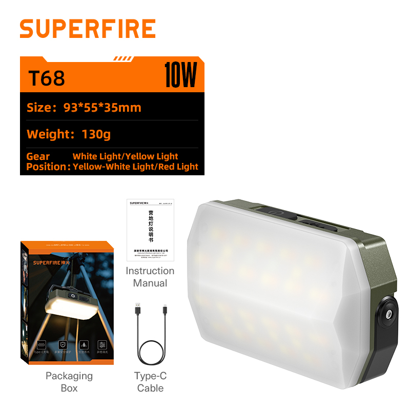SUPERFIRE T68 Camping Lights - 翻译中...